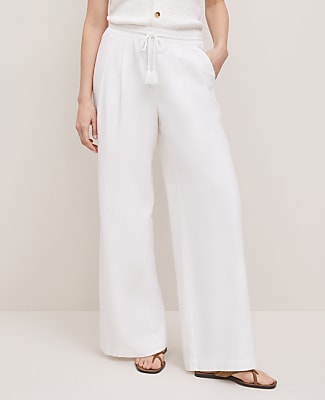 Weekend Easy Fit Wide-Leg Pant in Linen Blend