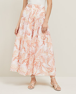 Floral Tiered Full Skirt