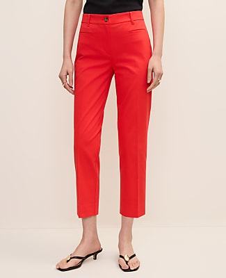 The Petite Cotton Crop Pant - Aperol