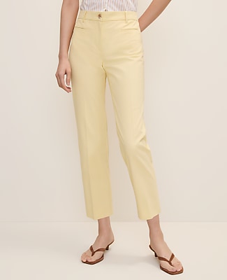 The Tall Cotton Crop Pant - Yellow Buttercream