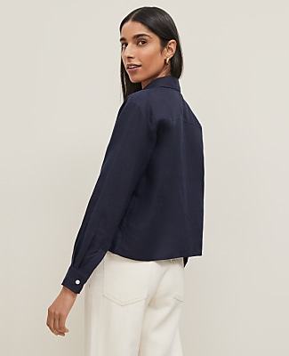 Cropped Linen Shirt