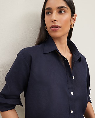 Cropped Linen Shirt