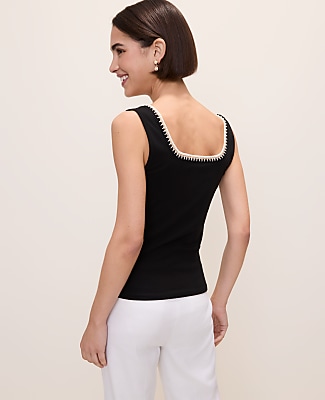 Crochet Trim Tank Top