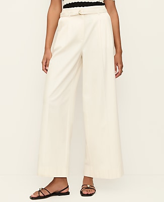 The Belted Wide-Leg Ankle Pant