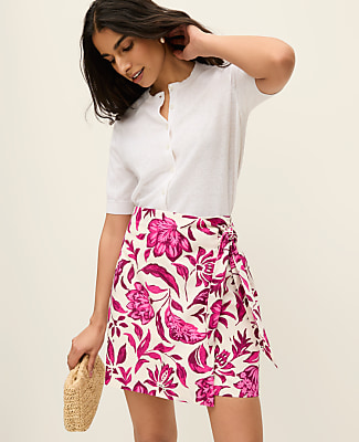 Floral Sarong Wrap Skirt