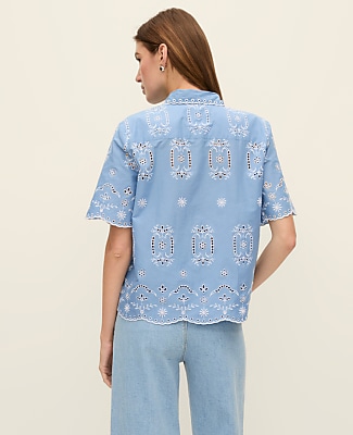 Weekend Eyelet Blouse