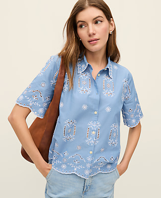 Weekend Eyelet Blouse