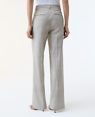 The Petite Straight Trouser in Plaid — Curvy Fit