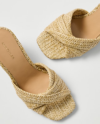 Straw Wedge Sandal