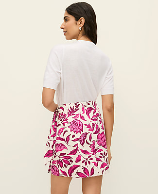 Petite Floral Sarong Wrap Skirt
