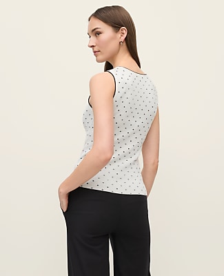 Polka Dot Knit Shell