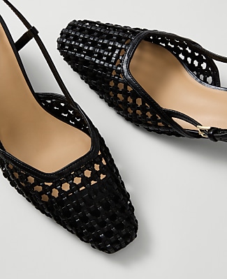 Woven Slingback Pump