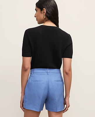 The Petite City Short in Linen Blend