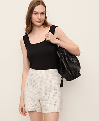 The Side Zip Short in Tweed