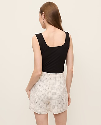 The Side Zip Short in Tweed