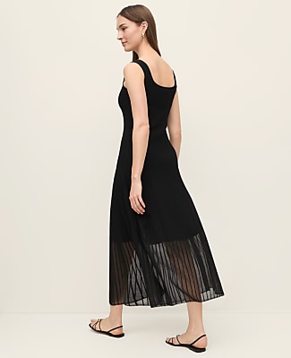 Ribbed Flare Sweater Dress