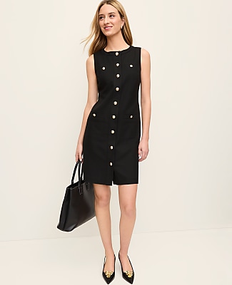 Button Shift Dress