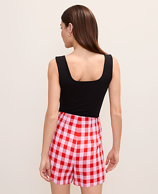 The Petite Gingham Side Zip Short