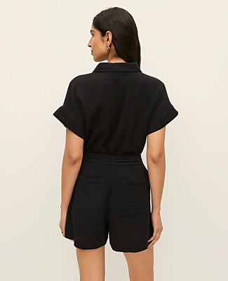 The Petite Pull-On Short in Cotton Gauze