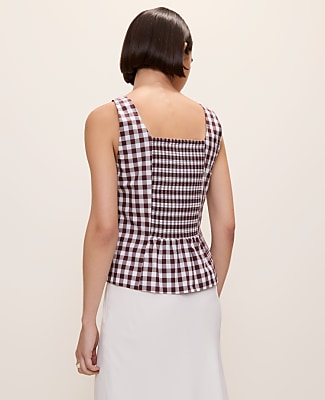 Peplum Tank Top in Gingham