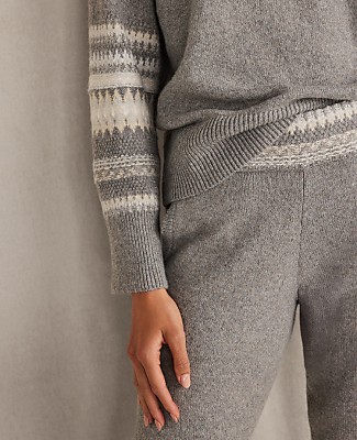 Haven Well Within Organic Cotton Blend Nostalgic Fair Isle Joggers