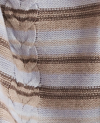 Haven Well Within Wool Blend Cable Stripe Crewneck Sweater