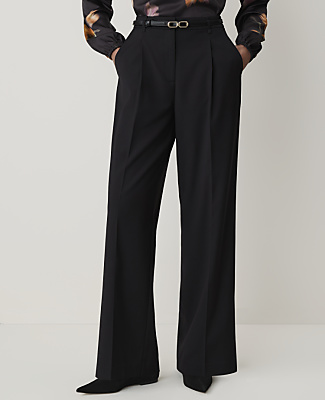 The Petite Pleated Straight Pant