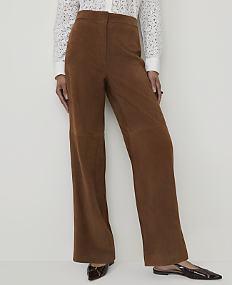 The Straight Pant in Genuine Suede