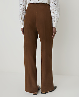 The Straight Pant in Genuine Suede