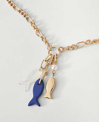 Mixed Fish Charm Necklace