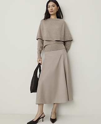 Layered Capelet Sweater