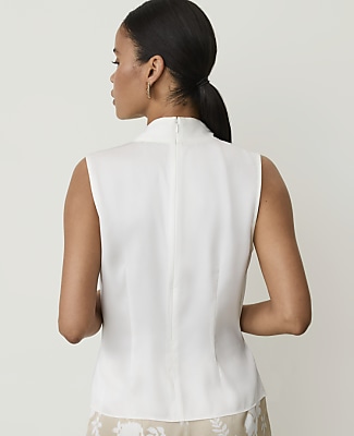 Sleeveless Draped Wrap Top