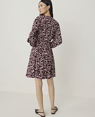 Floral Belted Flare Dress