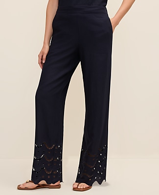 The Easy Wide-Leg Pant in Linen Blend