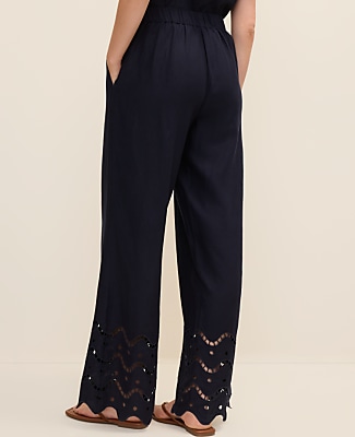 The Easy Wide-Leg Pant in Linen Blend
