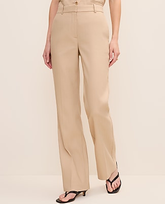 The Petite High Rise Trouser in Linen Blend