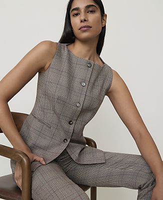 The Plaid Boatneck Vest