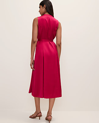 Belted Flare Midi Dress