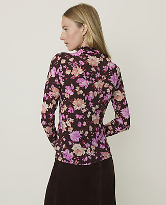 Weekend Floral Mock Neck Top