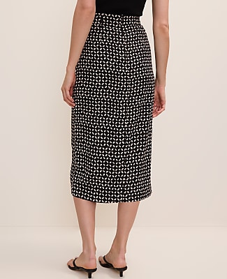 Batik Wrap Midi Skirt