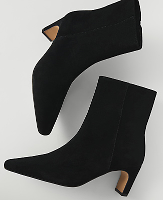 Suede Skinny Heel Bootie