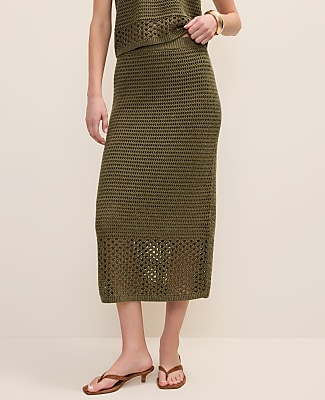 Crochet Midi Sweater Skirt