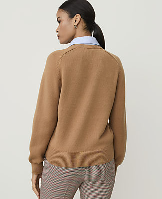Petite Collared Mixed Media Sweater