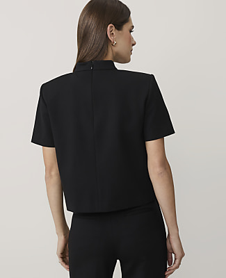 The Mock Neck Top in Ponte