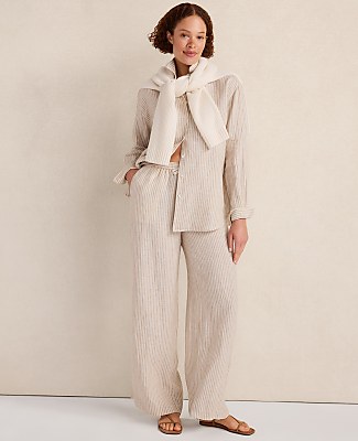 Haven Well Within Everweave Linen Stripe Relaxed Pants