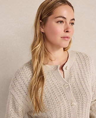 Haven Well Within Linen Tape Yarn Cardigan