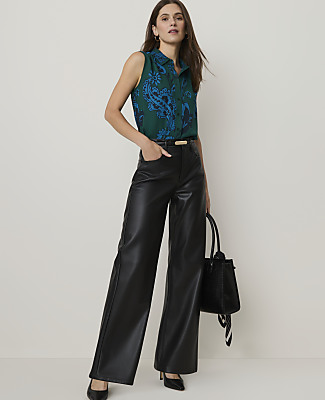 Paisley Shirred Sleeveless Shirt