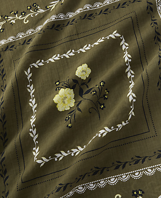 Ann Taylor Weekend Floral Wrap Poncho Winding Ivy Women's