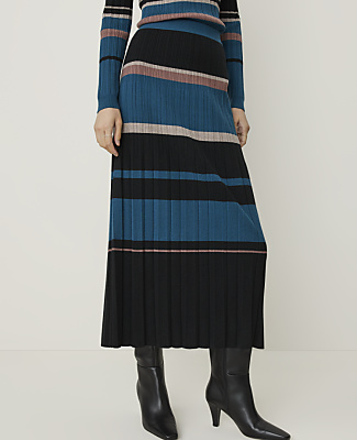 Colorblock Ribbed Sweater Skirt