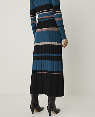 Colorblock Ribbed Sweater Skirt
